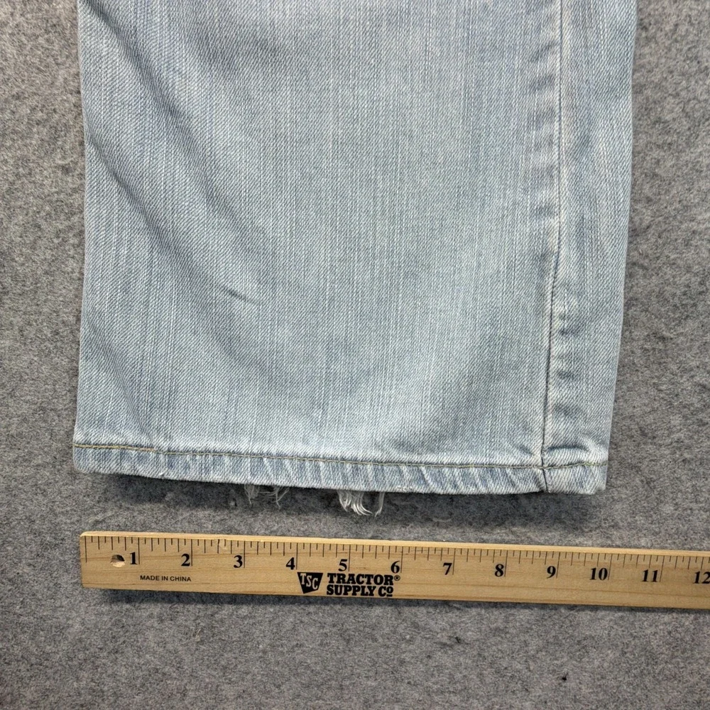 Levis 527 Jeans Mens 31x30 Blue Cotton Bootcut Western Rips Denim Pants Y2K